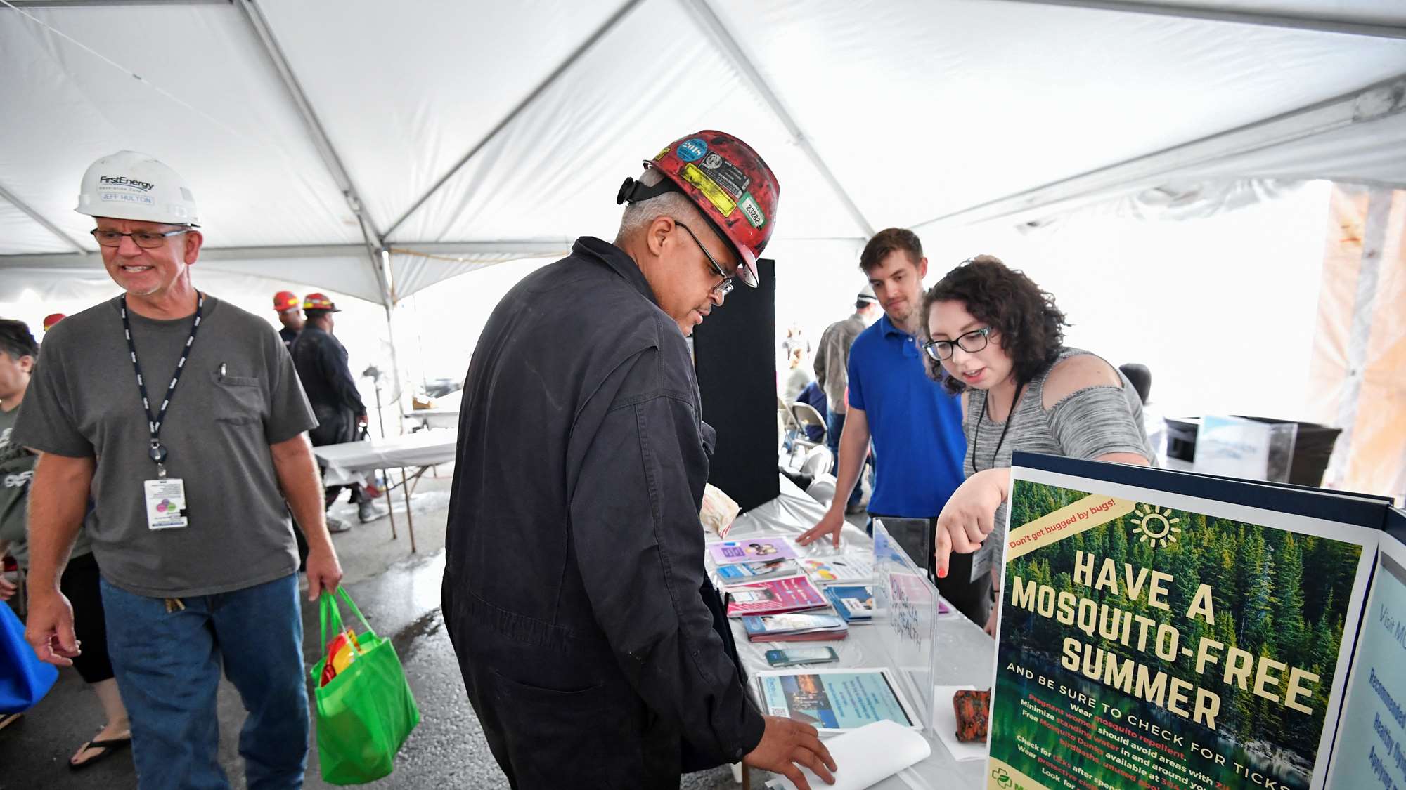 Students talk to the public during field experience
