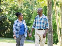 A couple walking